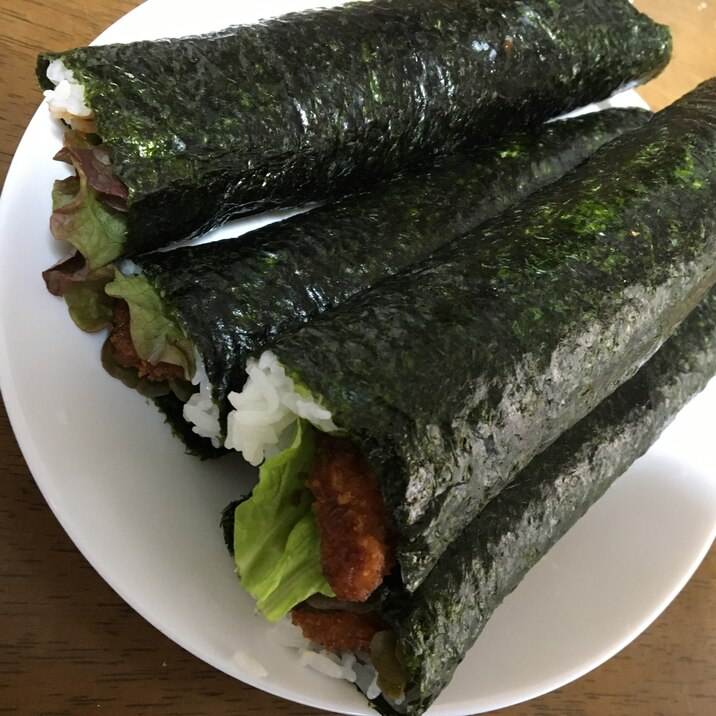 節分に！チキンカツ巻き